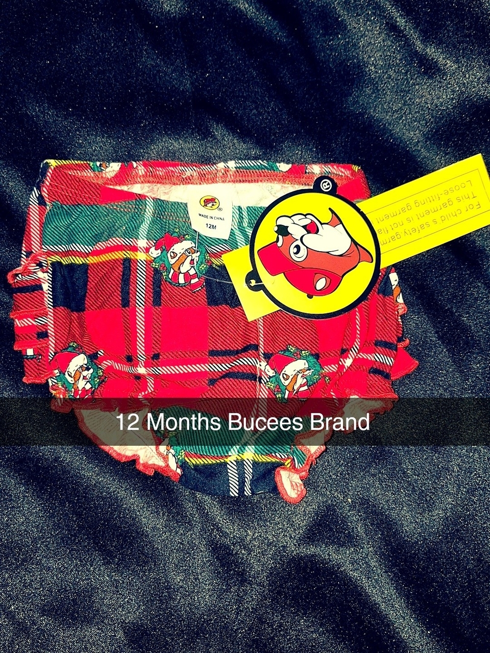 Buc-ee's Red Plaid Kids Ruffle Bloomers